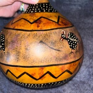 Hand painted goard from Kenya